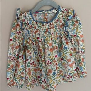 Mini Boden Floral Blouse 3-4Y